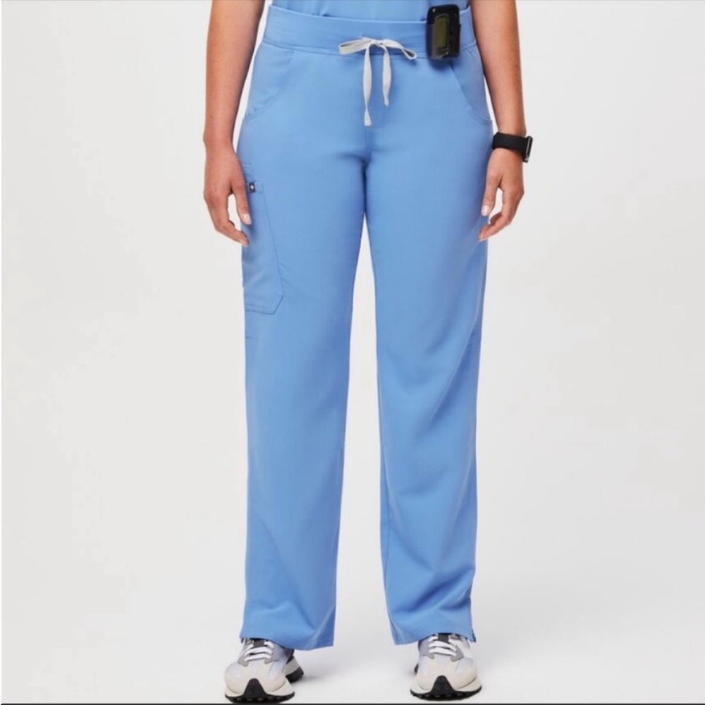 FIGS Kade Cargo Scrub Pants in Ceil Blue
